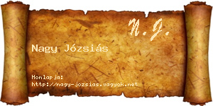 Nagy Józsiás névjegykártya